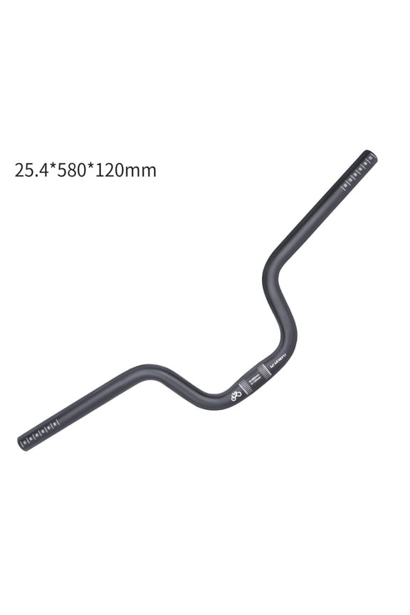 lp litepro Bike Handlebar U-shaped Heightened Aluminum Alloy Handle Bar 25.4x580mm Compatible For Brompton