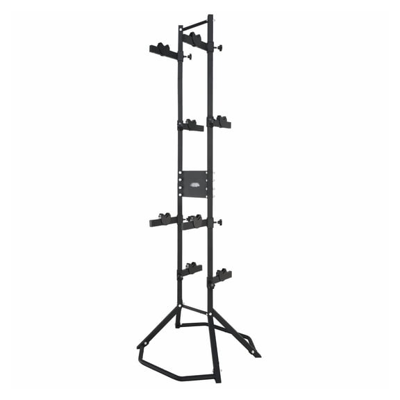 lshhh 4 Bike Rack - Free Standing Bike Storage, Adjustable Gravity Rack - Garage, Shed, Living Room - Holds Up to 260lbs - Black
