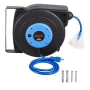 lshhh Retractable Extension Cord Reel Power Cord Reel 30FT 16AWG/3C SJTOW