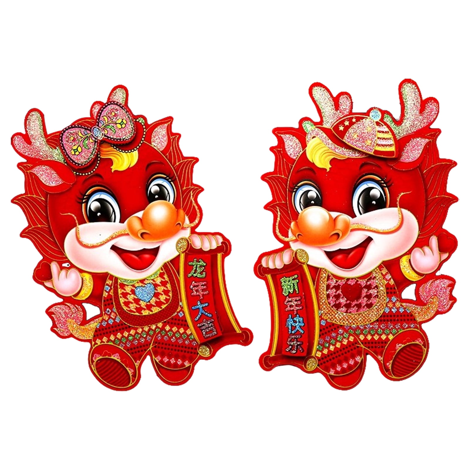 chinese new year door and window decorations