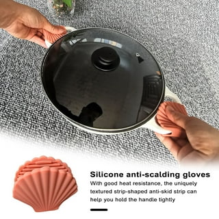 Silicone Oven Mitt Anti-Scalding Bow Shaped Pot Handle Kitchen Grips 2pcs