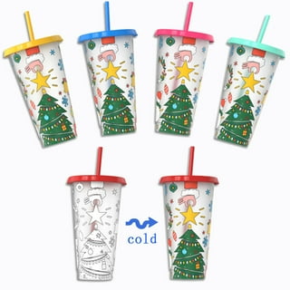  Uiifan 100 Set 12 oz Christmas Clear Plastic Cups with Lids and  Straws Disposable Xmas Plastic Cups Bulk Merry Christmas Drinking Cups for  Juice Coffee Milkshake Cold Drinks Christmas Party Supplies 