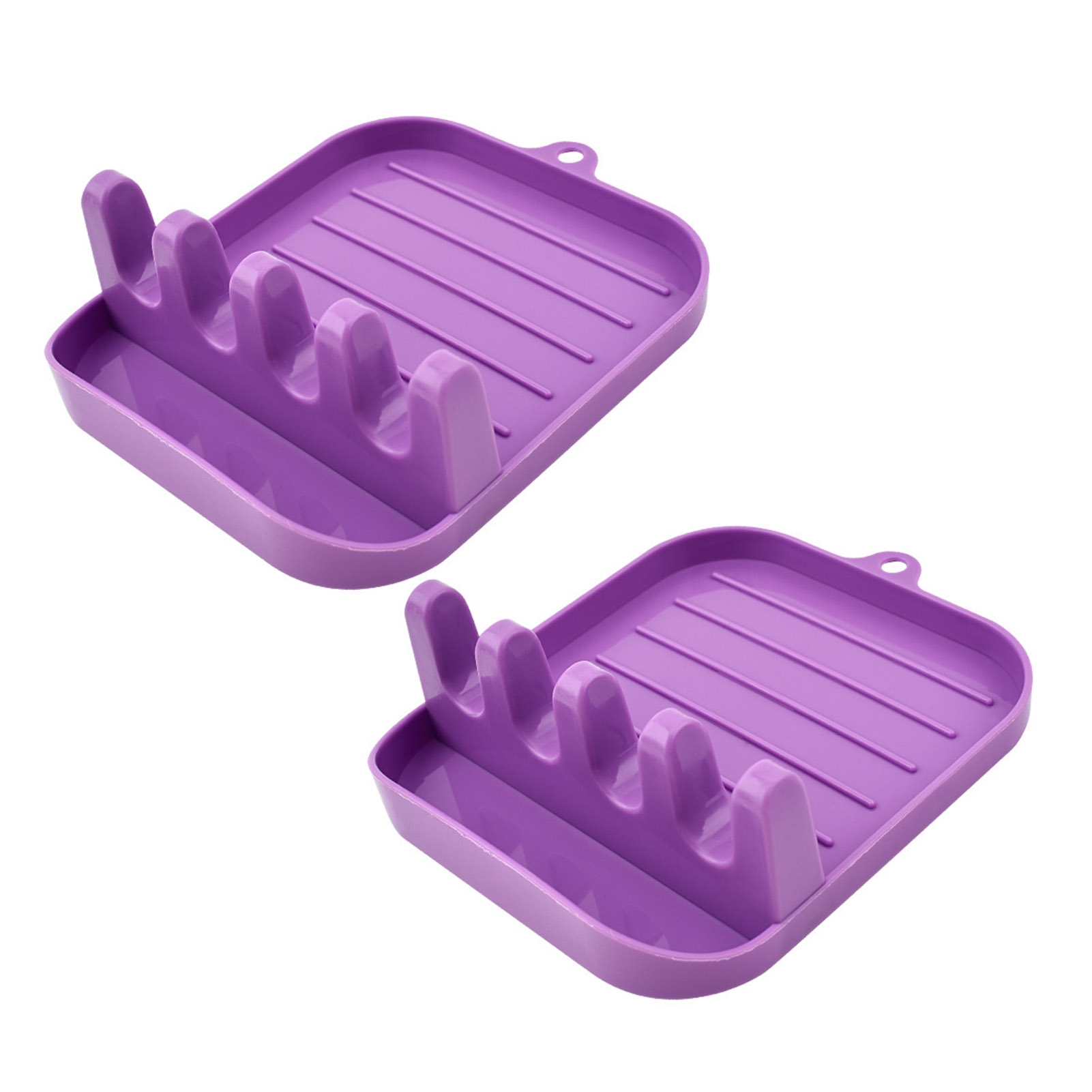 Stainless Steel Utensil Chopsticks Holder & Drying Rack - 2 Compartments With Hooks, 5.4"L X 4.3"H X 2.6"W, Dishwasher Safe