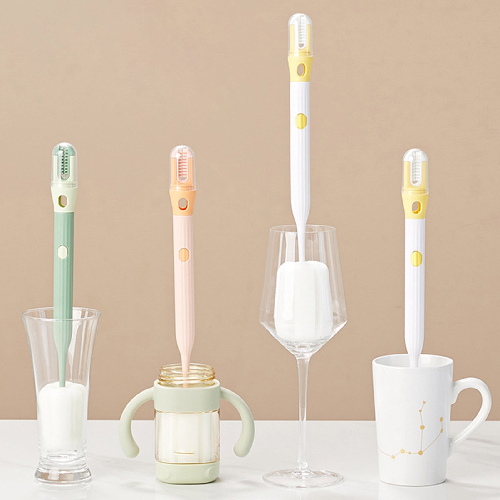 lsiaeian Multifunctional Bottle Cleaning Brush Long Handle Design 3in