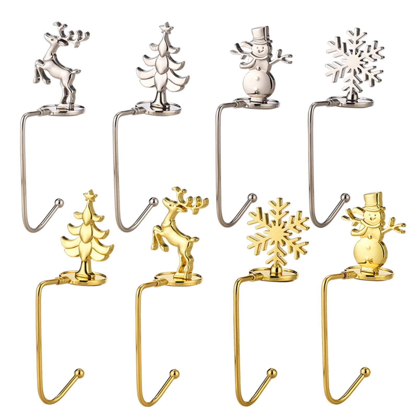 lsiaeian Pack of 4 Christmas Stocking Holders Mantel Stocking Hangers