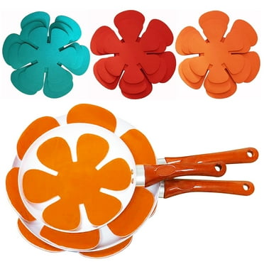 lsiaeian Pot and Pan Protectors, Set of 12 and 3 Different Sizes, Larger & Thicker Felt Pan Protector Pads, Pot Separators Protectors for Stacking and Protecting Your Cookware