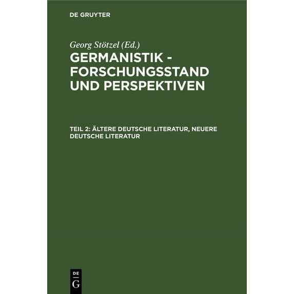 Ãltere Deutsche Literatur, Neuere Deutsche Literatur, (Hardcover)