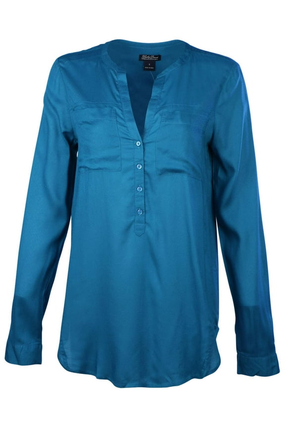 jeans women's traveler tunic top-teal-xs