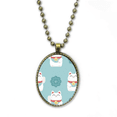thumbnail image 1 of lucky cats totem japan necklace vintage chain bead pendant jewelry collection, 1 of 3