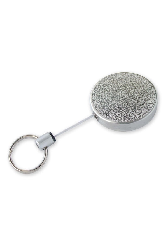 heavy duty retractable key reel, standard-size, silver (46701)