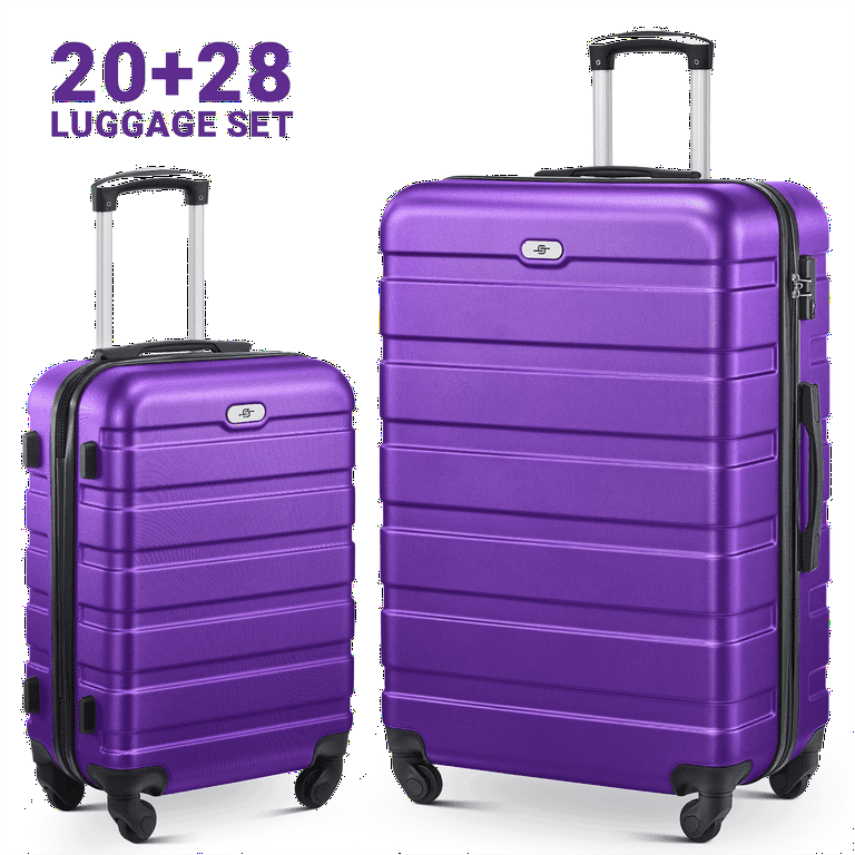 luggage sets 2 piece(20,28 inch) ABS hard suitcase with wheels and