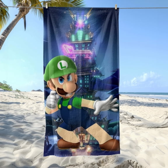 luigis mansion Gifts Beach Towel for Women Girl Birthday Inspired Fan Bath Outdoor Music Lover