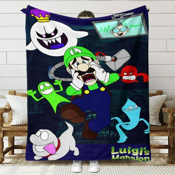 luigis mansion Throw Blanket Gifts for Fans Lover Girls Boys Women Present Hoodie Him Bed 30"x40"