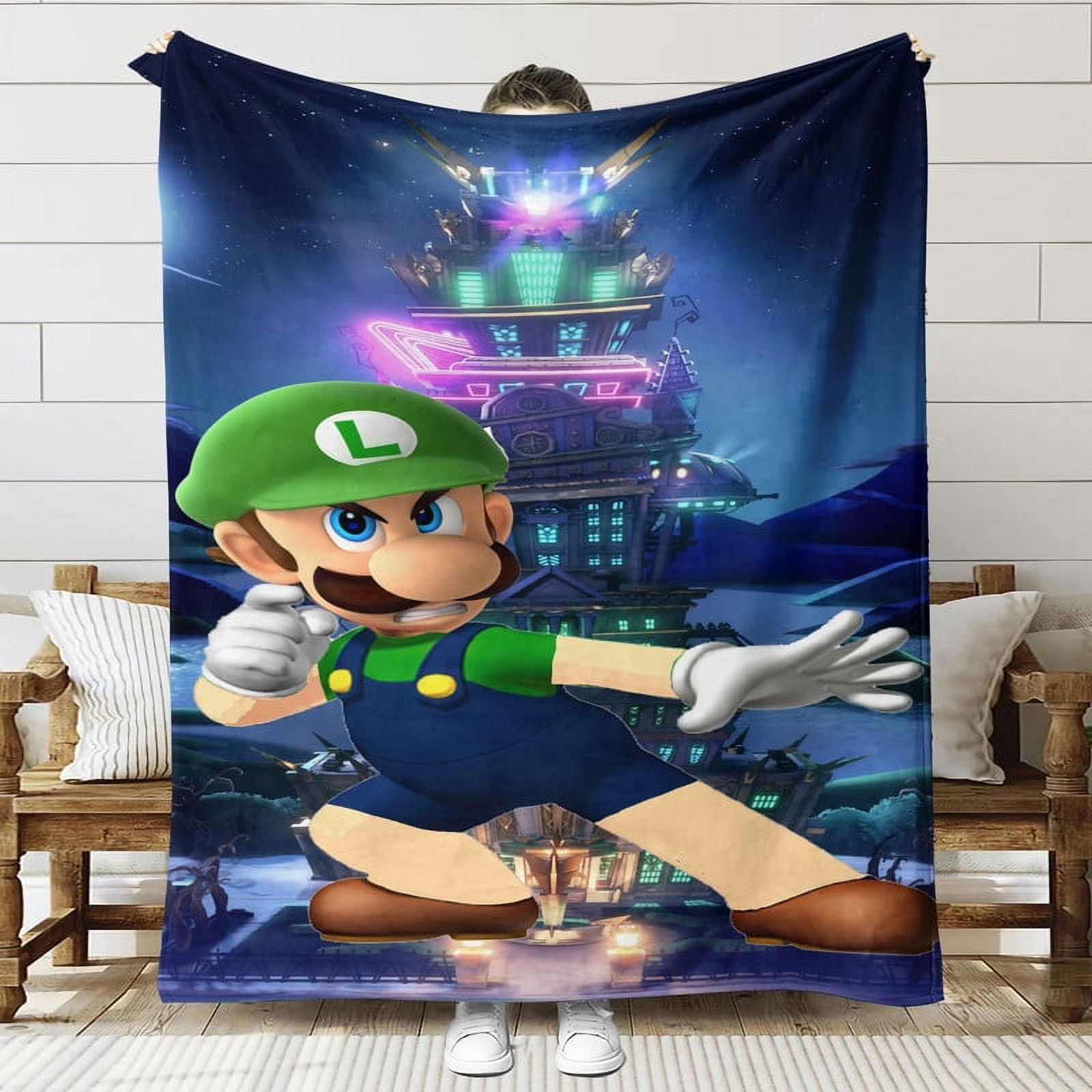 luigis mansion Throw Blanket Gifts for Fans Lover Girls Boys Women Present Hoodie Him Bed 30"x40"