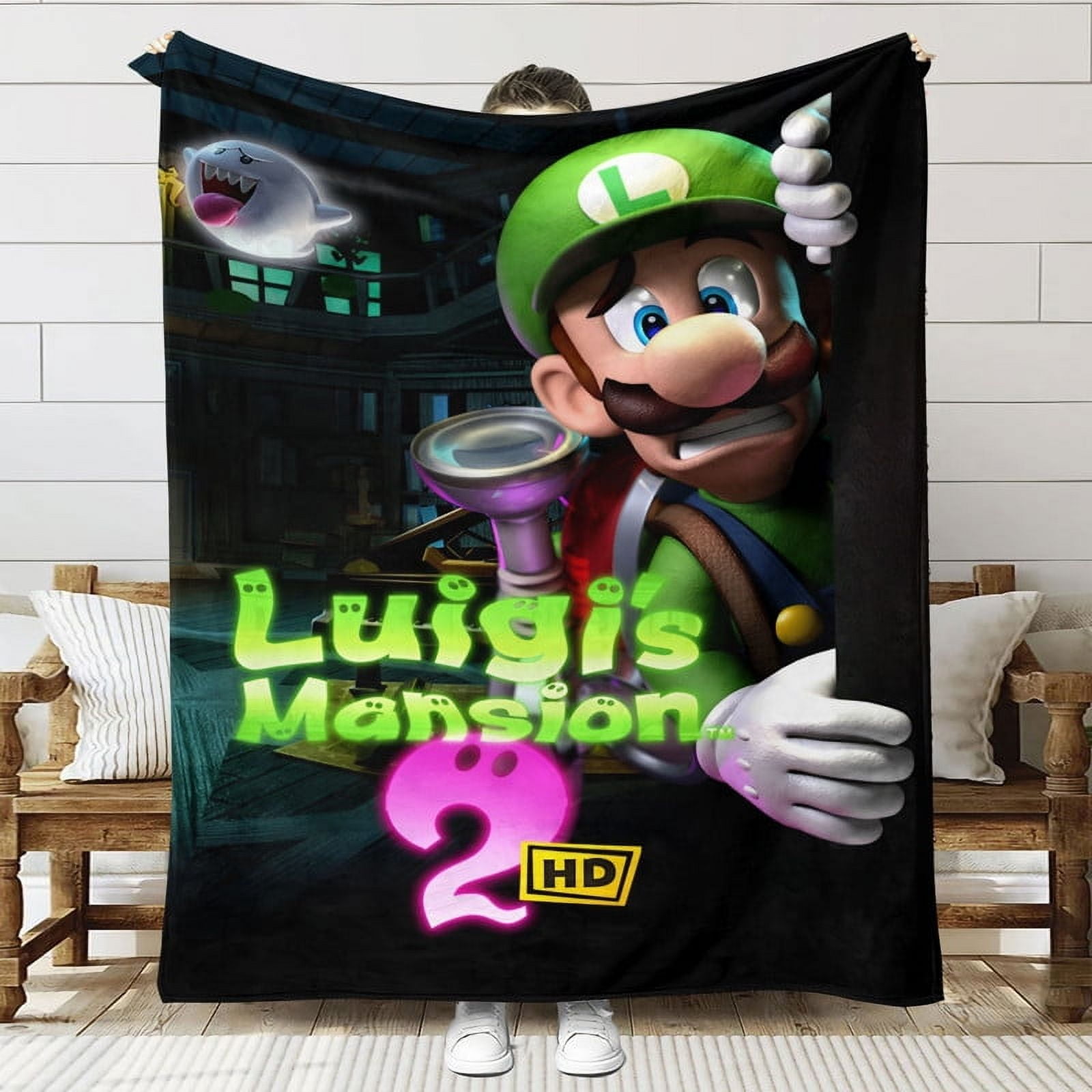 luigis mansion Throw Blanket Gifts for Fans Lover Girls Boys Women Present Hoodie Him Bed 30"x40"