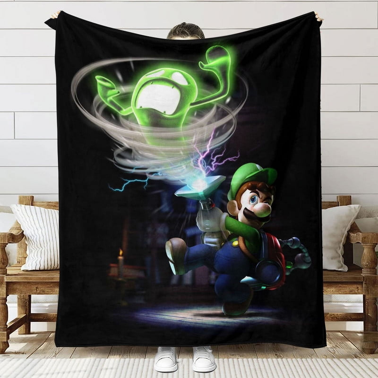 luigis mansion Throw Blanket Gifts for Fans Lover Girls Boys Women Present Hoodie Him Bed 30"x40"