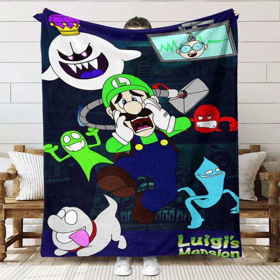 luigis mansion Throw Blanket Gifts for Fans Lover Girls Boys Women Present Hoodie Him Bed 50"x60"