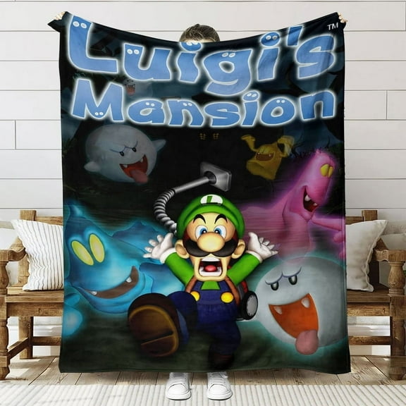 luigis mansion Throw Blanket Gifts for Fans Lover Girls Boys Women Present Hoodie Him Bed 50"x60"