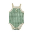 thumbnail image 1 of lulshou Baby Bodysuits Plaid Sleeveless Breathable Romper for Summer, Soft Cotton Onesie for Newborn Infant, 1 of 4