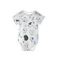 thumbnail image 1 of lulshou Baby Bodysuits Short Sleeve Summer Print Onesie Breathable Lightweight Romper for Newborn Infant Unisex, 1 of 3