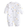 thumbnail image 1 of lulshou Baby Clothes Unisex Romper One Piece Jumpsuits Child Printing Newborn Button V-Neck Long Sleeved Long Rompers Bodysuit on Clearance, 1 of 4