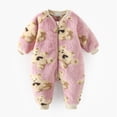 thumbnail image 1 of lulshou Baby Romper Baby Clothes Thickened and Flannel for Male and Female Babies Winter Warm Crawling Clothes Teddy Bear Baby Jumpsuit Bodysuit on Clearance, 1 of 9