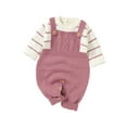 thumbnail image 1 of lulshou Baby Romper Baby Knit Stripe Male Female Babies Jumpsuit Bodysuit on Clearance, 1 of 2