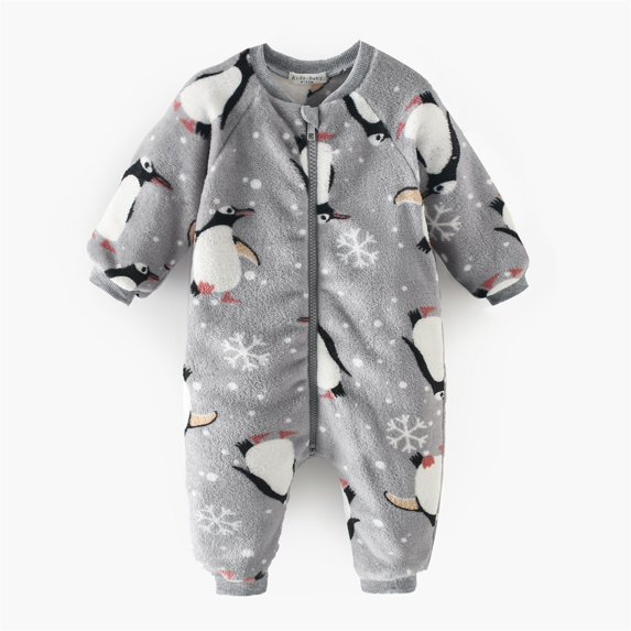 lulshou Baby Romper Children's Clothing Thickened and Plush Baby Jumpsuit for Boys and Girls Warm and Long Climbing Clothes Bodysuit on Clearance
