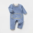 thumbnail image 1 of lulshou Baby Romper Male and Female Babies Bodysuit Keep Warm Button Solid Jumpsuit on Clearance, 1 of 3