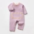 thumbnail image 1 of lulshou Baby Romper Male and Female Babies Bodysuit Keep Warm Button Solid Jumpsuit on Clearance, 1 of 3