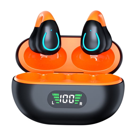 lulshou Bluetooth Headphones, Bluetooth Earphone Ring Clip Ear To Ear Stereo Non In Ear Smart Earphones