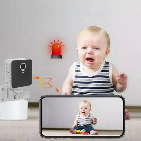 lulshou Cameras for Home Security, Security Camera HD Wireless WiFi Monitoring Camera Home Network Camera Remote Monitoring Intercom Infrared Night Vision With 32GB Memory Card Indoor Camera