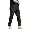 thumbnail image 1 of lulshou Cargo Pants for Men Solid Color Pants with Multiple Pockets for Daily & Light Active Wear, Comfortable Lightweight Stylish Men's Pants, Black, XXXXL, 1 of 9