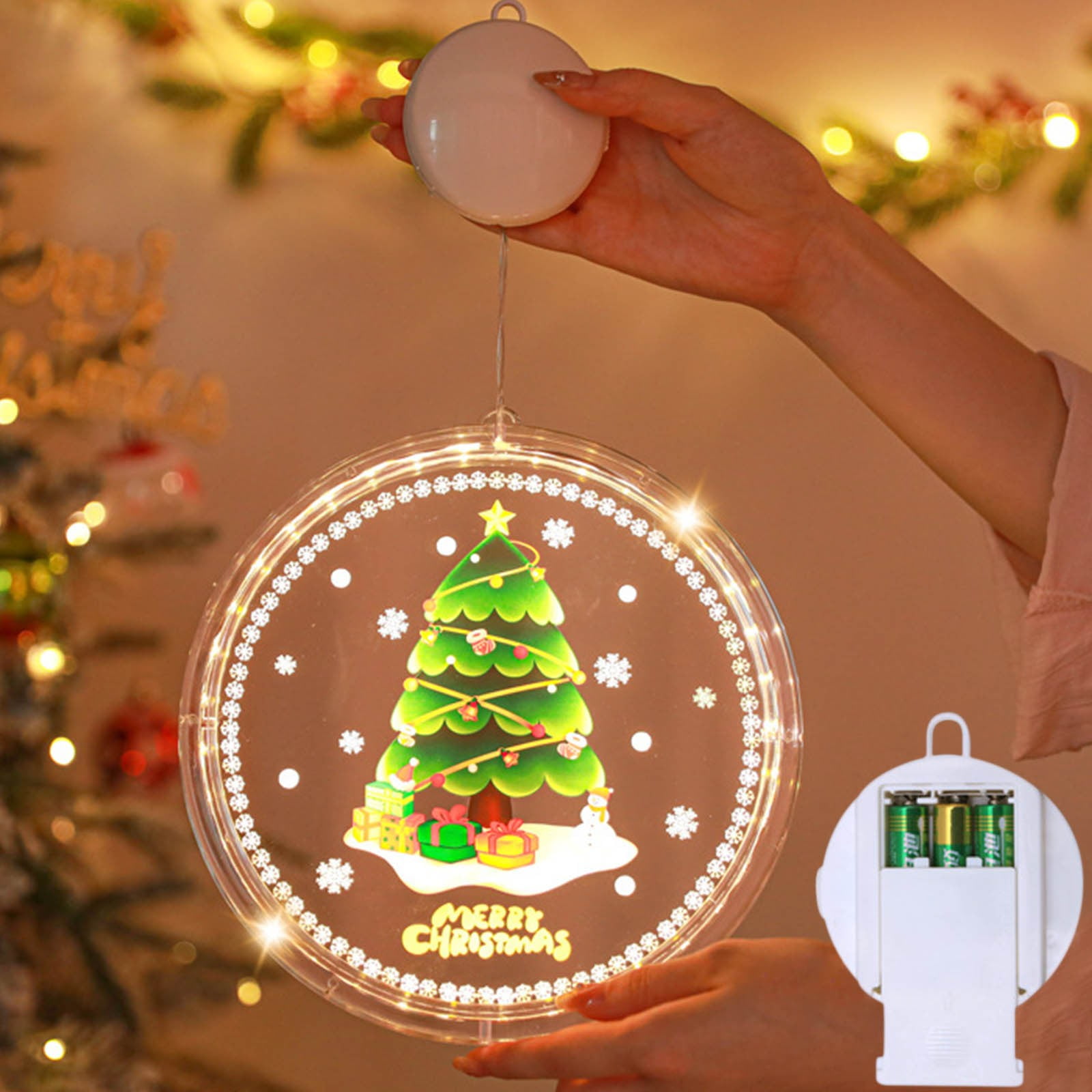 lulshou Christmas Decorations, Curtains, Display Windows, Suction Cups