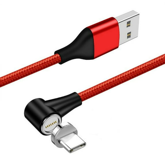 lulshou Elbow Magnetic Data Charger Cable for Android type-C blind suction nylon round