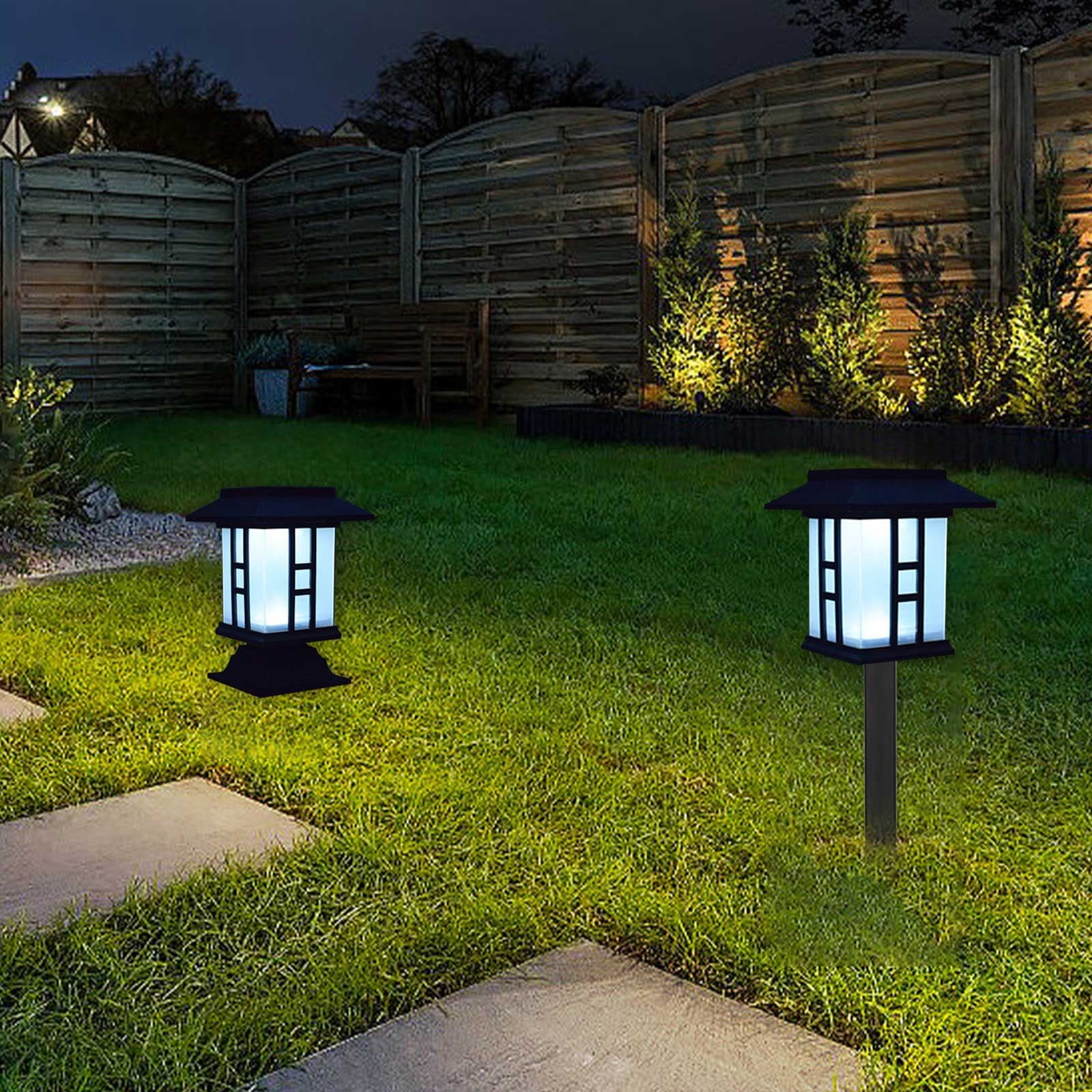 lulshou  Gardens LED Outdoor Solar Lights, Land-scape Spotlights, Garden  Lights, Wireless Solar Powered Outdoor Lights/Lighting for Yard, Walkway 
