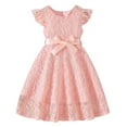 thumbnail image 1 of lulshou Girls' Dresses Toddler Kids Girls Fashion Cute Solid Color Lace Sleevedless Skirt Princess Dress, 1 of 9