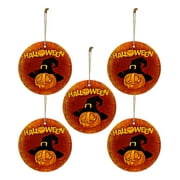 lulshou Halloween Decorations,5PC Vintage Pumpkin Scene Halloween Tree Ornament Funny Pumpkin Decor DIY