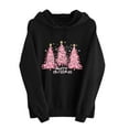 thumbnail image 1 of lulshou Hoodies for Women Christmas Print Sweatshirt Festive Holiday Long Sleeve Pullover for Family Gathering, Black, XXL, 1 of 6