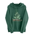 thumbnail image 1 of lulshou Hoodies for Women Christmas Print Sweatshirt Festive Holiday Long Sleeve Pullover for Family Gathering, Green, L, 1 of 6