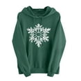 thumbnail image 1 of lulshou Hoodies for Women Christmas Print Sweatshirt Festive Holiday Long Sleeve Pullover for Family Gathering, Green, XXL, 1 of 6