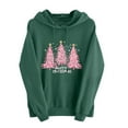 thumbnail image 1 of lulshou Hoodies for Women Christmas Print Sweatshirt Festive Holiday Long Sleeve Pullover for Family Gathering, Green, XXXL, 1 of 6