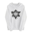 thumbnail image 1 of lulshou Hoodies for Women Christmas Print Sweatshirt Festive Holiday Long Sleeve Pullover for Family Gathering, White, XXXL, 1 of 6