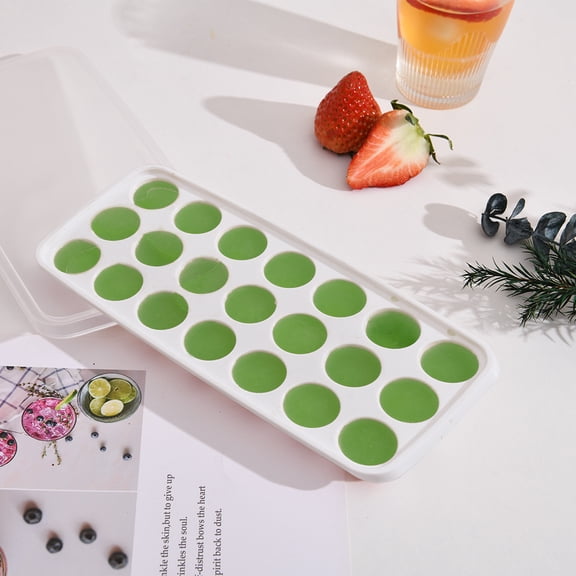 lulshou Ice Grids, 21 Ice Grids With Spill-proof Removable Lids, For Cocktails, Freezers, Stackable Ice Trays With Lids