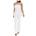 thumbnail image 1 of lulshou Jumpsuits for Women, Women'S Solid Color High-Waisted Sleeveless Off-The-Shoulder Sequin Slim Long Sequin Romper Women's Jumpsuits, Rompers & Overalls, White XXXL, 1 of 4