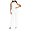thumbnail image 1 of lulshou Jumpsuits for Women, Women'S Solid Color High-Waisted Sleeveless Round Neck Off-The-Shoulder Sequin Slim Long Sequin Romper Women's Jumpsuits, Rompers & Overalls, White M, 1 of 5