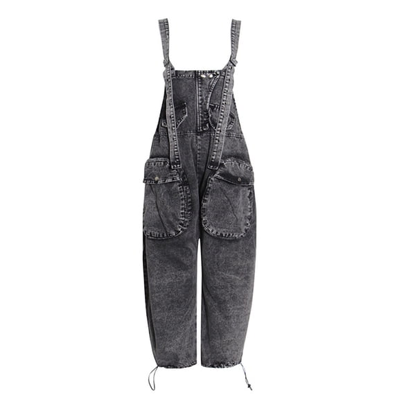 lulshou Jumpsuits for Women, Women's Fashion Solid Color Large Size Literary Straps Casual Trousers Jumpsuit Women's Jumpsuits, Rompers & Overalls, M