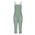 thumbnail image 1 of lulshou Jumpsuits for Women, Women's Summer Casual Pocket Romper Long Playsuit Strap Button Jumpsuit Women's Jumpsuits, Rompers & Overalls, Green S, 1 of 3