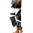 thumbnail image 1 of lulshou Lounge Pants Women Spring Fall Printed Casual Straight-Leg Long Pants Versatile for Daily Outfits & Seasonal Wear, Gray, L, 1 of 5