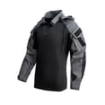 thumbnail image 1 of lulshou Men's Outdoor Training Shirt Solid Color Long Sleeve Stand-Up Collar Casual Top for Hiking, Camping & Fitness, Gray, XXL, 1 of 7